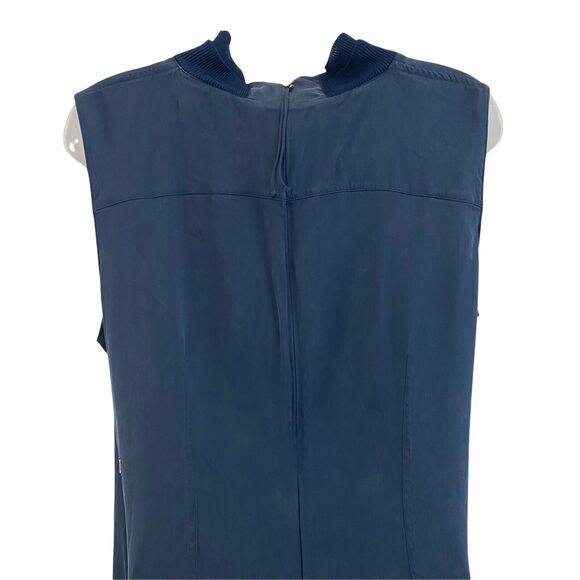 Kit Ace XL Ryder Sleeveless Silk Dress Blue NO SIZE BRAND TAG Short High Neck - Picture 7 of 11